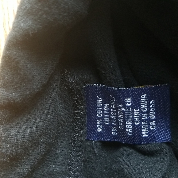 (1x) Encore Black Jogger Capri White Stripes Cotton Blend Sporty Retro Lounge - Picture 3 of 9